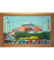 ALTIN ÇERÇEVELİ PASPARTULU TABLO CR1627