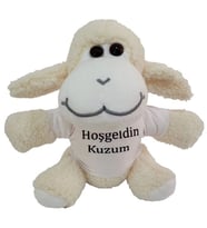 Dodes Hoşgeldin Kuzum Tişörtlü Peluş Kuzu