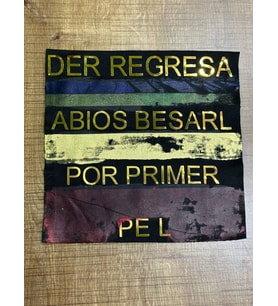 22X22 CM ÇANTA GİYİM ARMA APLİKE VARAKLI YAZILI