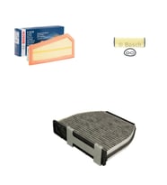 Bosch Filtre Bakım Seti Mercedes W212 E200 CGI Benzin 2010-2012 Hava + Yağ F. + Polen Filtre Bosch