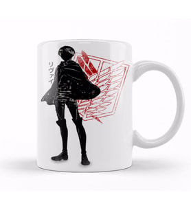 Attack On Titan Crimson Levi Kupa Bardak Porselen