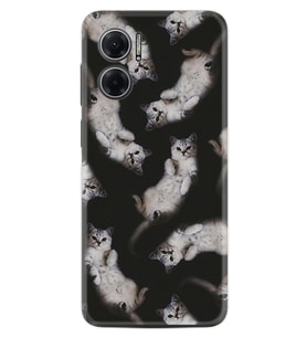 Xiaomi Redmi Note 11E Kılıf Silikon Desen Özel Seri Sevimli Kedicikler 1785