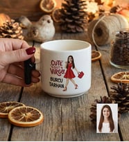 Kişiye Özel Karikatürlü Cute But Virgo Başak Burcu T Kupa Doğum Günü Hediyesi