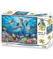 Prime 3D - Sevimli Yunuslar 63 Parça Puzzle 10529
