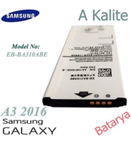 Samsung  Uyumlu Galaxy A3 2016 Batarya EB-BA310ABE A Kalite Batarya 2300mAh
