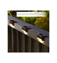 WaterProof Solar Merdiven Lambası 4 Adet (Çok Renkli)