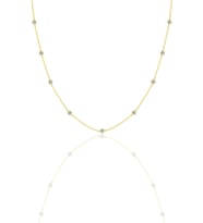 Gümüş altın yaldızlı zirkon sıra taşlı kolye SGTL12409GOLD
