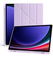 Galaxy Tab S10 FE 10.9 İnç İle Uyumlu Kalemlikli, Uyku Modlu, Mıknatıslı, Üçgen Standlı, Darbeye Dayanıklı Kaplama Akıllı Kılıf (Lila, Galaxy Tab S10 FE 10.9 İnç)