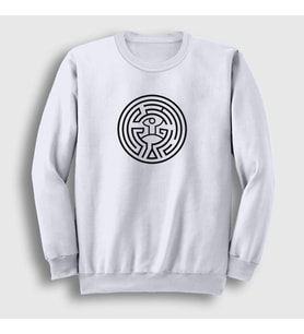 Presmono Unisex Beyaz Maze Westworld Sweatshirt 224567tt (Beyaz)