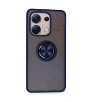 Xiaomi Redmi Note 13 4G Kılıf Montreal Yüzüklü Silikon Kapak - Lacivert
