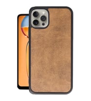 Newface Apple iPhone 15 Pro Max Kılıf Aras Deri Kapak - Taba