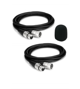 Lastvoice XLR TO XLR Stereo 3 Metre Mikrofon Kablosu 2Lİ SET Sünger Hediye (MC2103X)