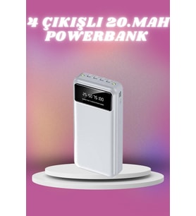 4 Çıkışlı 20.000 MAH Powerbank Taşınabilir Çoklu Giriş