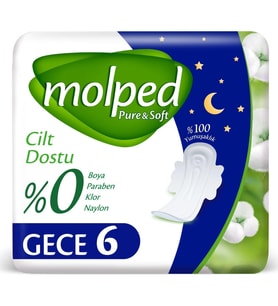 Molped Pure Soft Tekli Gece 6 Lı