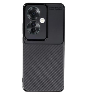 Newface Oppo Reno 11F Kılıf Auto Focus Karbon Kapak - Siyah