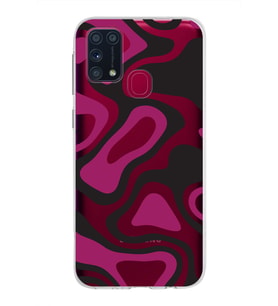 Samsung Galaxy M31 Kapak Renkli Desen Tasarımlı Şeffaf Silikon Kılıf