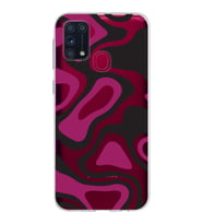 Samsung Galaxy M31 Kapak Renkli Desen Tasarımlı Şeffaf Silikon Kılıf