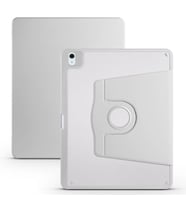 Apple iPad Air 13 2024 Uyumlu Kılıf Zore Termik Kalem Bölmeli Dönebilen Standlı Kılıf (Gri)