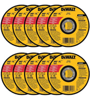 Dewalt - Dw8062-10, Pk Dw8062 4-1/2"X.045"X7/8" Metal Açılı Taşlama Makinesi İnce Kesme Çarkı, 10'Lu