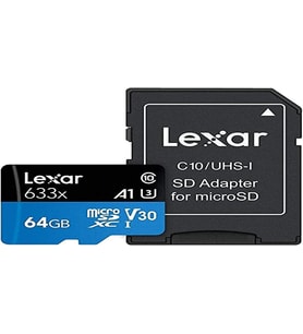 64GB 633x MicroSDXC UHS-I U3 100/45 MB/sn Yüksek Performanslı MicroSD Hafıza Kartı