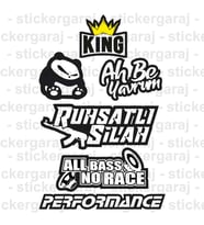 Araba Sticker etiket seti - motosiklet bisiklet otomobil cam duvar buzdolabı kask atv laptop tablet uyumlu coklu set etiket