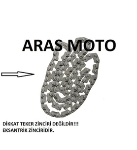 Bajaj Pulsar Ns 200-Rs 200 Egsantrik Zinciri Oem.Tüm Yıllara Uyumlu-Arasmoto (Siyah)