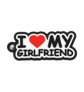 I Love My Girlfriend Yazılı Anahtarlık Sert Plastik Sevgili Temalı Anahtarlık Aksesuar