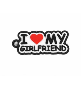 I Love My Girlfriend Yazılı Anahtarlık Sert Plastik  Sevgili Temalı Anahtarlık  Aksesuar