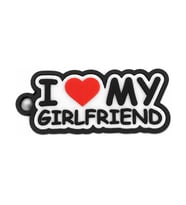 I Love My Girlfriend Yazılı Anahtarlık Sert Plastik Sevgili Temalı Anahtarlık Aksesuar