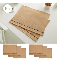 Ocean Home Textile 6'lı Dream Jüt Amerikan Servis Seti 45 x 35 cm
