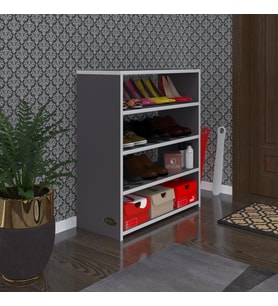 Kenzlife ayakkabılık goya gri 080*70*30 arkalıksız ayakkabı ofis dolabı