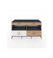Kronos Konsol 2 Raflı 3 Çekmeceli 2 Kapaklı 176x59x99 Antrasit-Aytaşı/Çam