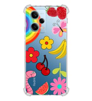 PrintiFy Xiaomi Redmi Note 12 Pro 5G Water Color 5 Baskılı Şeffaf Köşe Korumalı Antişok Kılıf