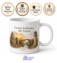 Adıyaman Cendere Köprüsü Karakuş Tümülüsü Nemrut Heykelleri Baskılı Porselen Kupa Hediye Bardak