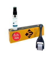 Myroller Dermaroller 0.25mm + Dezenfektan Hediye Titanyum 540 Iğneli Saç Cilt Göz Yüz Vücut Derma Roller