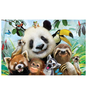 Prime 3D Sevimli Hayvanlar Selfie Çift Taraflı Puzzle 200 Parça 3