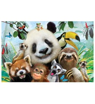 Prime 3D Sevimli Hayvanlar Selfie Çift Taraflı Puzzle 200 Parça 3