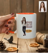 Kişiye Özel Karikatürlü Kadın Öğretmen Kupa Bardak Öğretmenler Günü Hediyesi