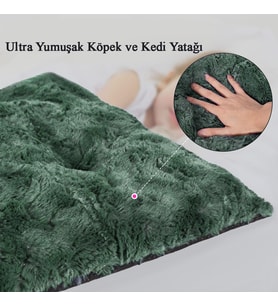Peluş Kedi & Köpek Yatağı Yer Minderi  - Karışık - Large