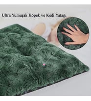 Peluş Kedi & Köpek Yatağı Yer Minderi  - Karışık - Large