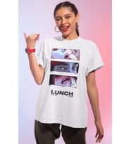 Billie Eilish Lunch Baskılı Unisex Oversize Şarkıcı Tişört