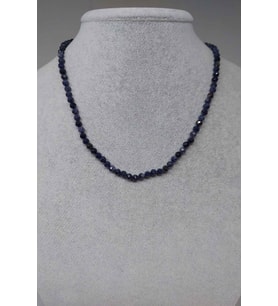 Safir Taşı 4mm Kolye (SABİT KLİPSLİ)