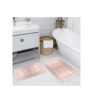 Rovigo Home Dijital Baskılı 2'li Banyo paspas Takımı RVG5104 (Pembe)