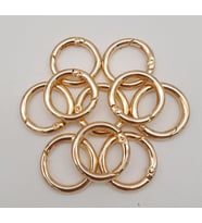 Angel Çanta Aksesuar 10Lu 2 Cm Light Gold Renk Yaylı Halka Örgü Çanta İçin