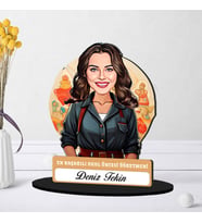 Kişiye Özel Okul Öncesi Kadın Öğretmenine Hediye Karikatürlü Biblo