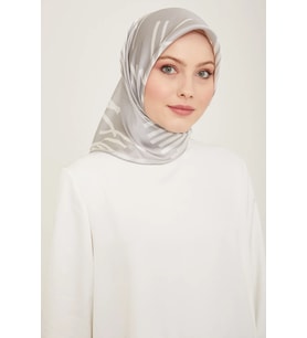 Sura İpek Eşarp  9157D (S ) (Gümüş)