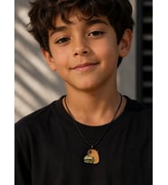 Sevimli Capybara Hamburger Figürlü Kolye İpli Tasarım Unisex Hediye