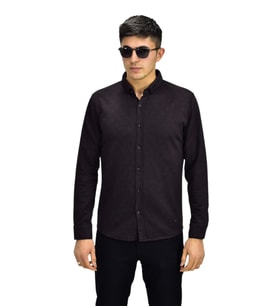 Erkek Spor Jakarlı Uzun Kol Gömlek R6520 BGL-ST03204 (Bordo)