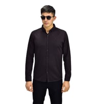 Erkek Spor Jakarlı Uzun Kol Gömlek R6520 BGL-ST03204 (Bordo)
