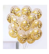 10 Adet Şeffaf Balon Konfetili-